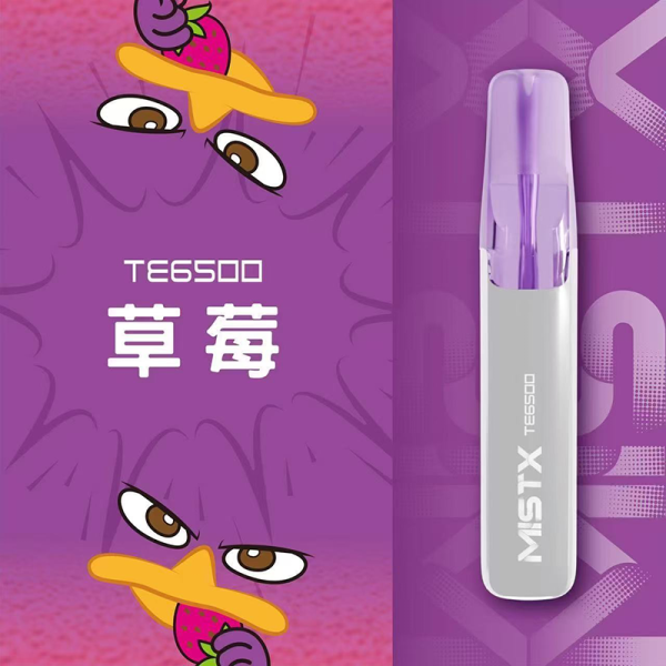 一次性電子煙｜MISTX 鴨嘴獸 TE6500 - 草莓口味